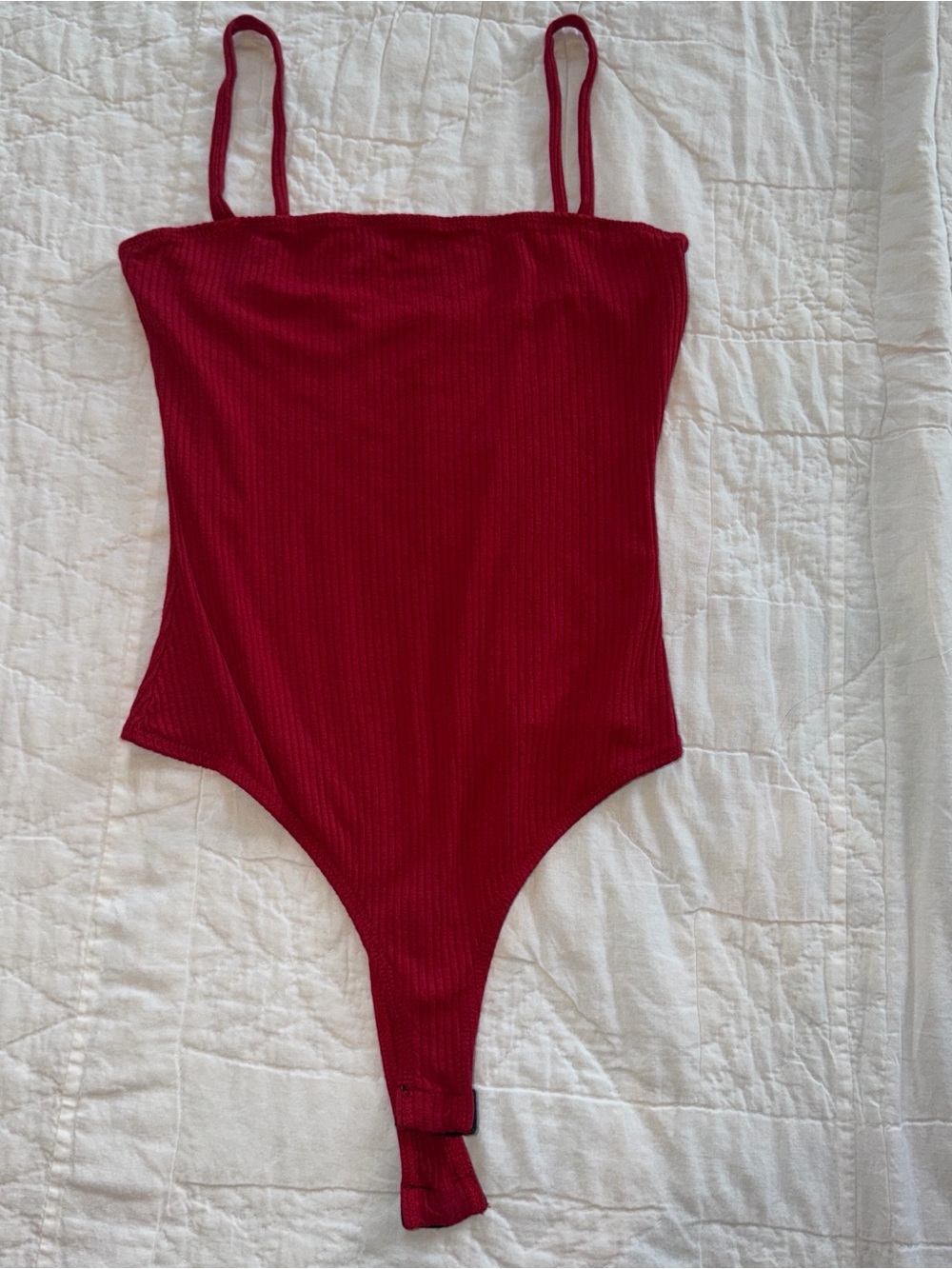 Windsor Red Ribbed Bodysuit